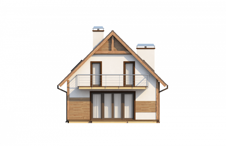 Projekt domu jednorodzinnego Z45 - elewacja 4