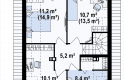 Projekt domu jednorodzinnego Z45 - rzut poddasza