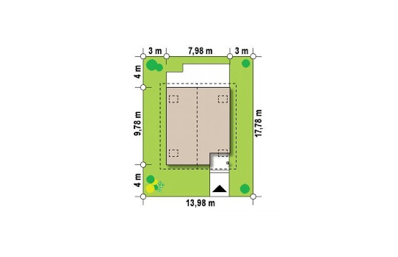 Projekt domu jednorodzinnego Z45 - Usytuowanie