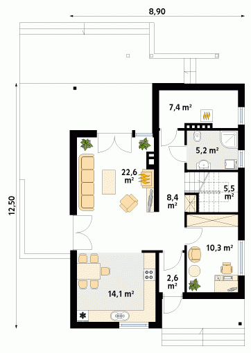 Rzut projektu Amarant dr-T