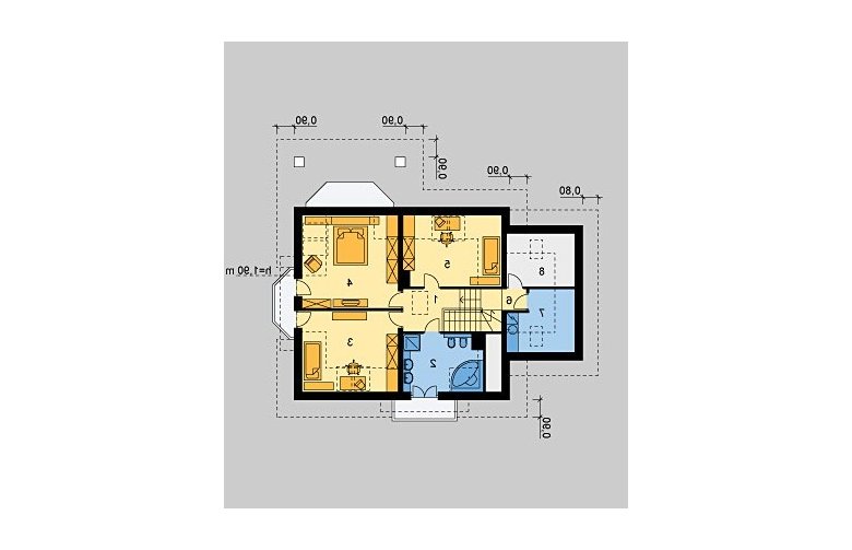 Projekt domu jednorodzinnego LK&607 - poddasze