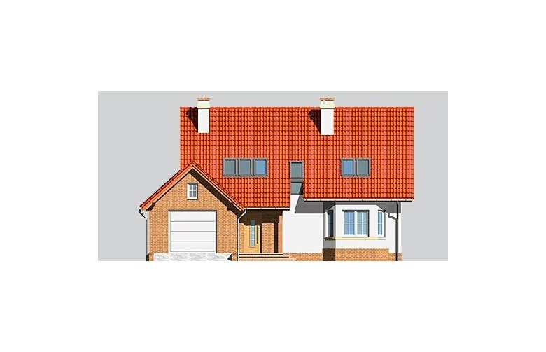 Projekt domu jednorodzinnego LK&609 - elewacja 1