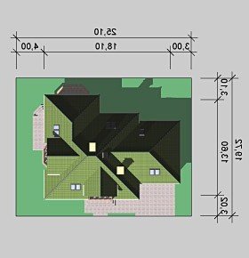 Usytuowanie budynku LK&614 w wersji lustrzanej