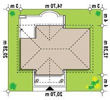 Usytuowanie budynku Z2 D w wersji lustrzanej