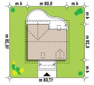 Usytuowanie budynku Z3 D w wersji lustrzanej