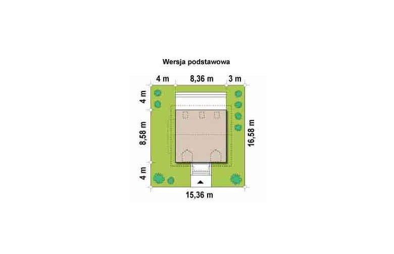 Projekt domu z bala Z4 D - Usytuowanie