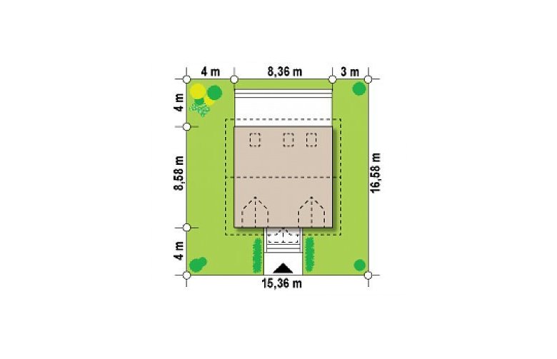 Projekt domu jednorodzinnego Z4 - Usytuowanie