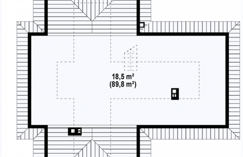 Projekt domu jednorodzinnego Z6 - rzut poddasza