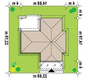 Usytuowanie budynku Z6 w wersji lustrzanej