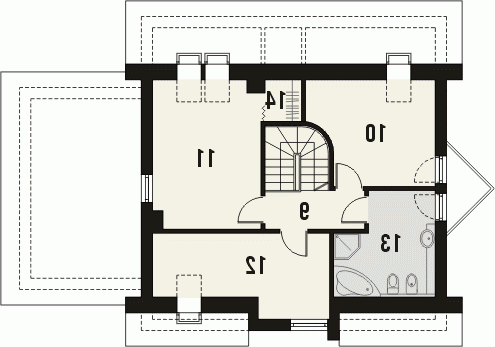 Rzut projektu ESEJ - wersja lustrzana