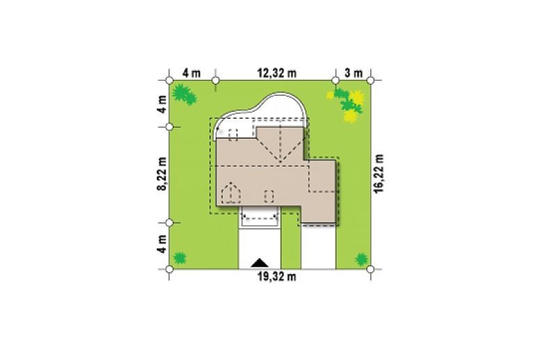 Projekt domu z bala Z3 BAL GP - Usytuowanie