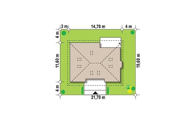 Projekt domu z bala Z10 D sdu - Usytuowanie