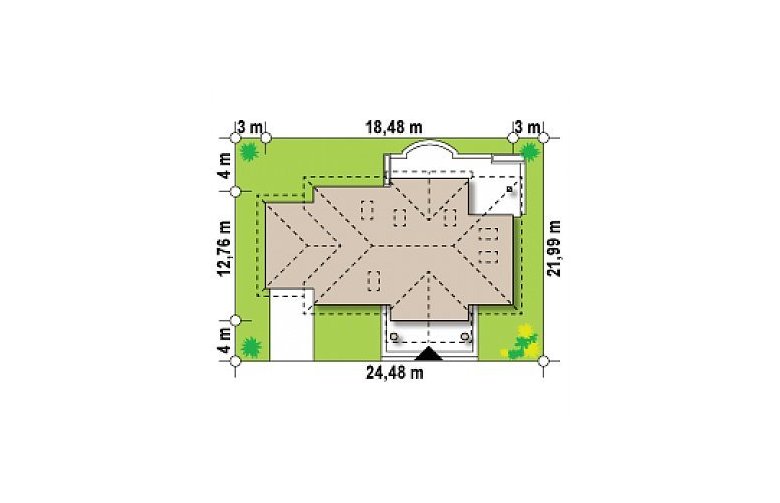 Projekt domu jednorodzinnego Z2 GL - Usytuowanie