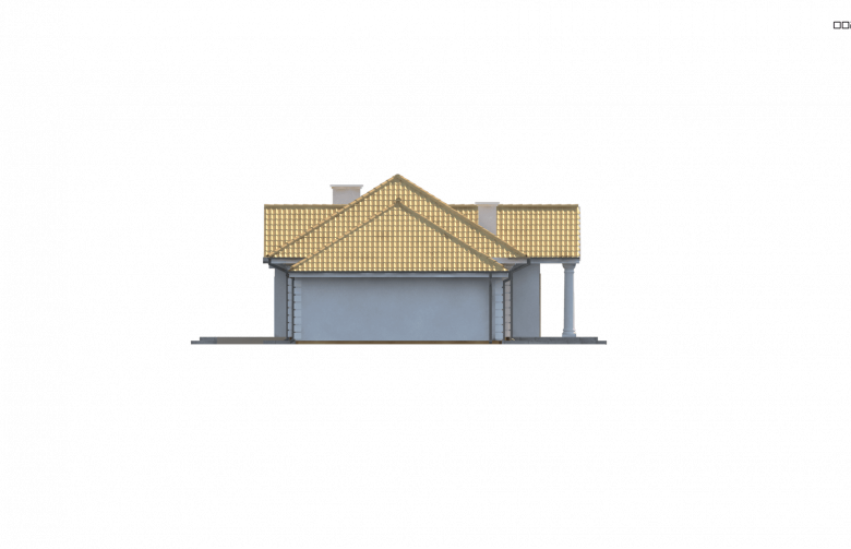 Projekt domu jednorodzinnego Z2 + L GP2 - elewacja 2