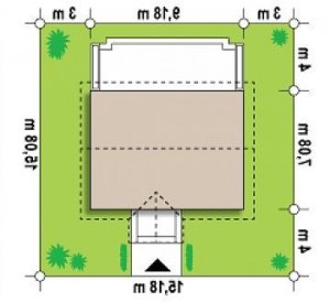 Usytuowanie budynku Z11 w wersji lustrzanej