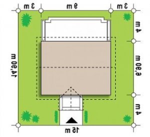 Usytuowanie budynku Z11 D w wersji lustrzanej