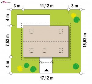 Usytuowanie budynku Z12 D