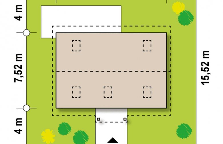 Projekt domu z bala Z12 D - Usytuowanie