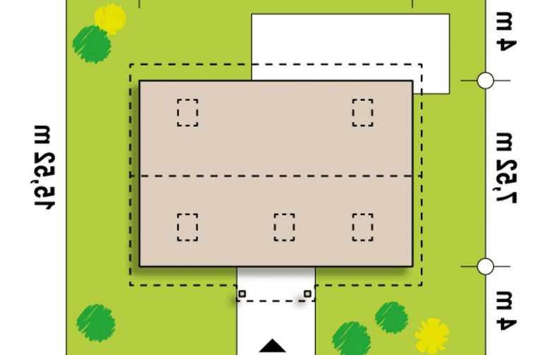 Projekt domu z bala Z12 D - Usytuowanie - wersja lustrzana