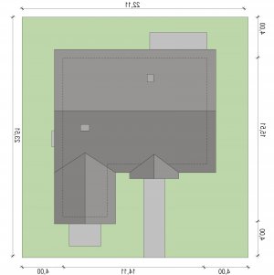 Usytuowanie budynku Gabrysia PS w wersji lustrzanej