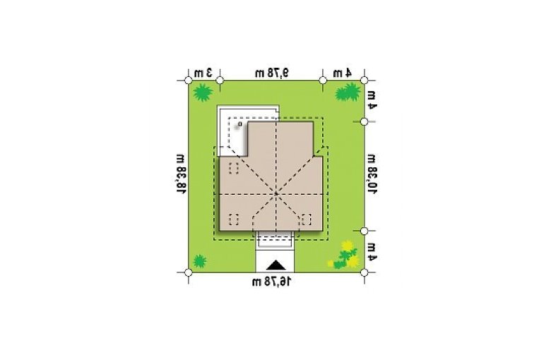 Projekt domu jednorodzinnego Z13 - Usytuowanie - wersja lustrzana