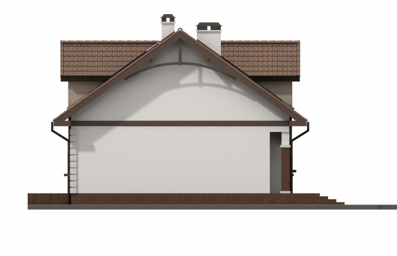 Projekt domu dwurodzinnego Z28 - elewacja 3