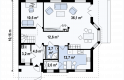 Projekt domu dwurodzinnego Z28 - rzut parteru