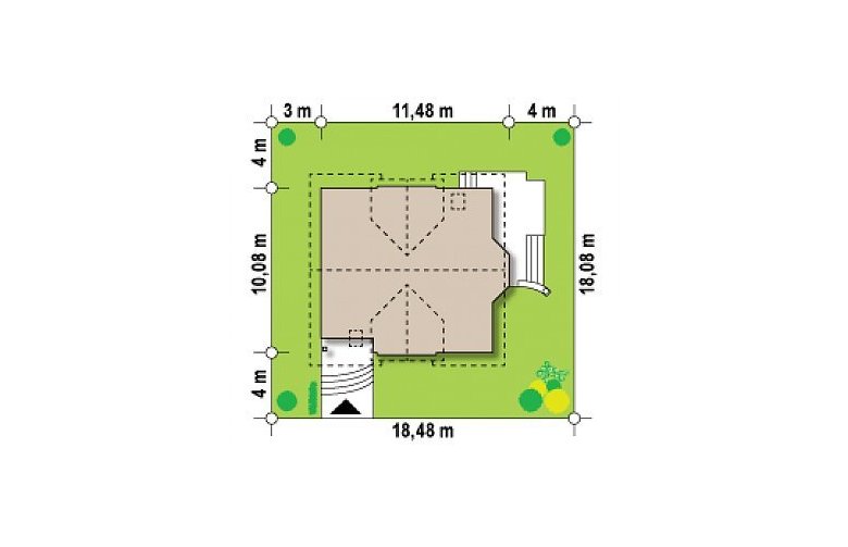 Projekt domu dwurodzinnego Z28 - Usytuowanie