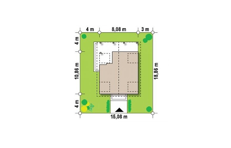 Projekt domu jednorodzinnego Z30 - Usytuowanie