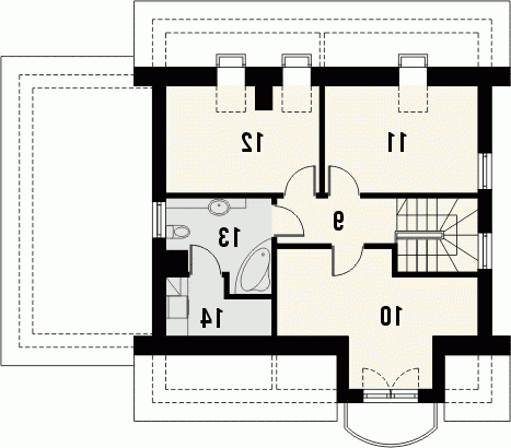 Rzut projektu LIMBA - wersja lustrzana