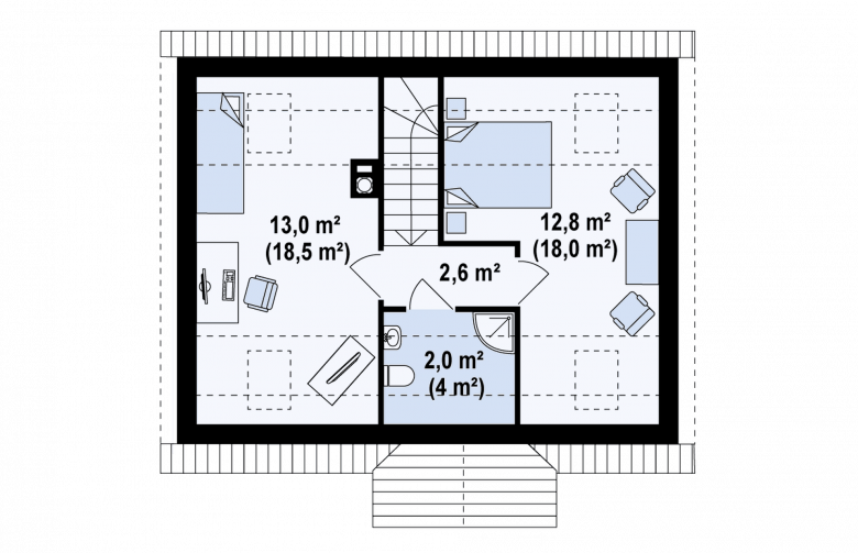 Projekt domu z bala Z32 D - 