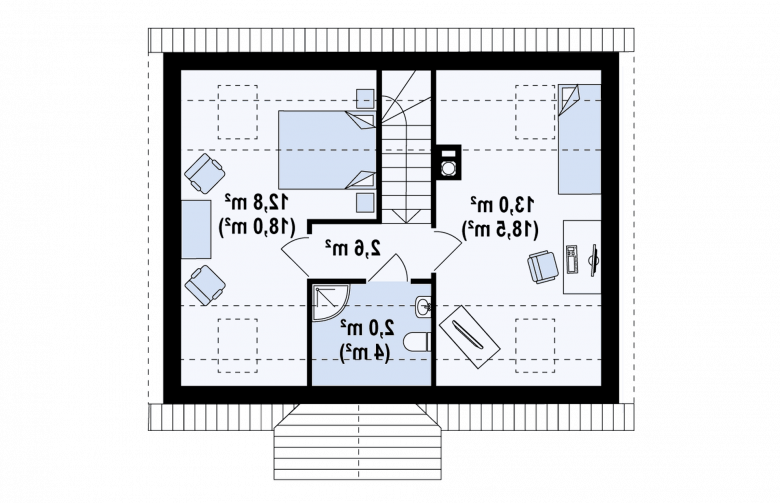 Projekt domu z bala Z32 D - 