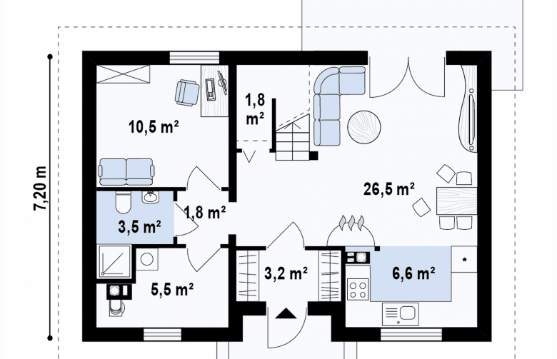 Projekt domu z bala Z34 D - 