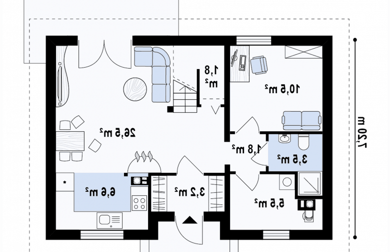 Projekt domu z bala Z34 D - 