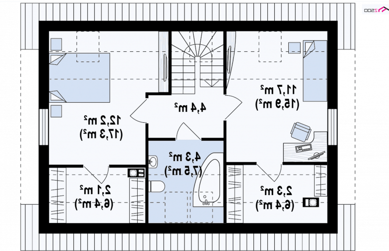 Projekt domu z bala Z34 D - 