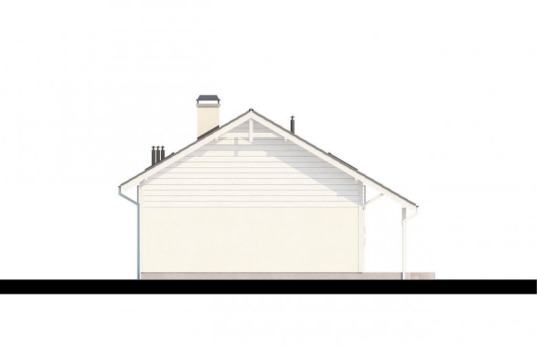 Projekt domu jednorodzinnego Z36 - elewacja 4