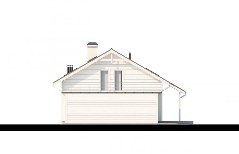 Projekt domu jednorodzinnego Z36 - elewacja 3