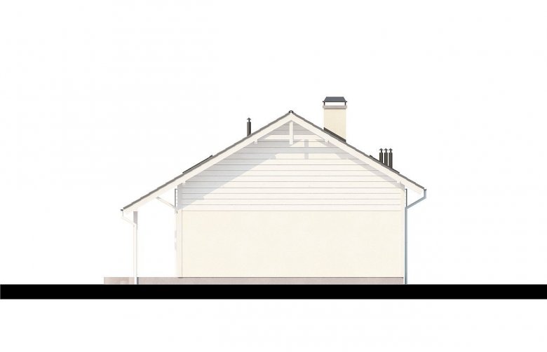 Projekt domu jednorodzinnego Z36 - elewacja 4