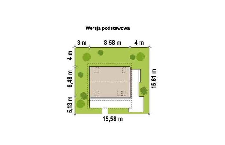 Projekt domu z bala Z39 D - Usytuowanie