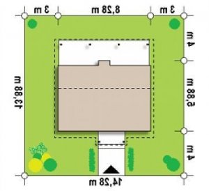 Usytuowanie budynku Z42 w wersji lustrzanej