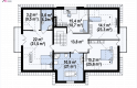 Projekt domu dwurodzinnego Z46 - rzut poddasza
