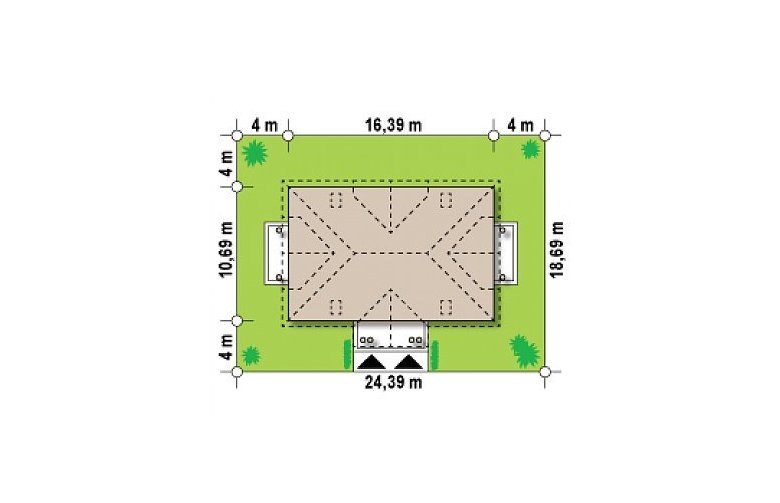 Projekt domu dwurodzinnego Z46 - Usytuowanie