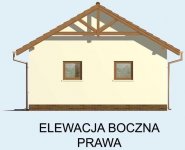 Elewacja projektu G84 garaż dwustanowiskowy z pomieszczeniami gospodarczymi - 4