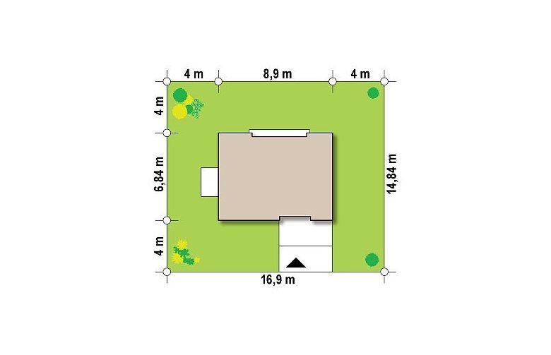 Projekt budynku komercyjnego Zu2 - Usytuowanie