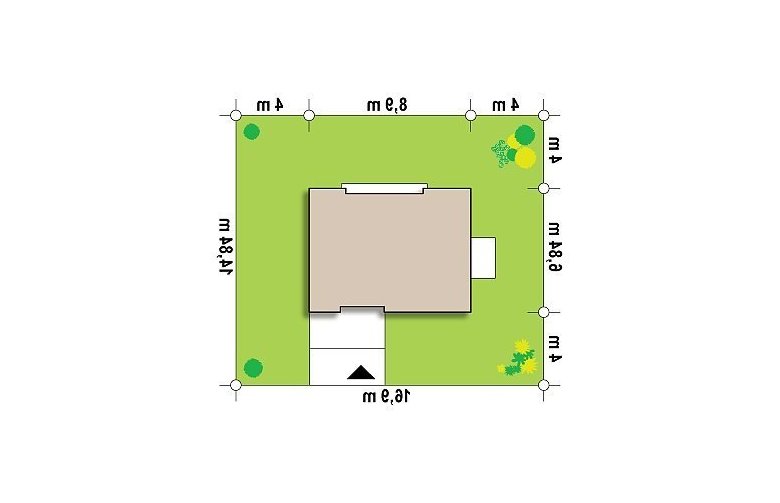 Projekt budynku komercyjnego Zu2 - Usytuowanie - wersja lustrzana