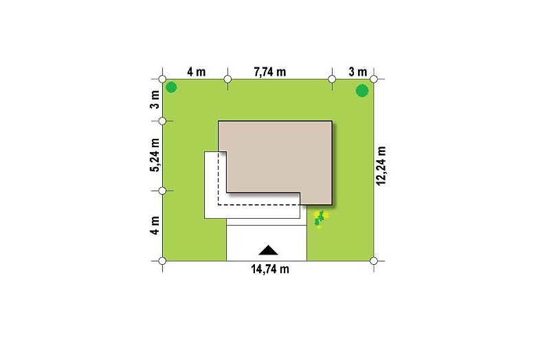 Projekt domu z bala Zu3 - Usytuowanie