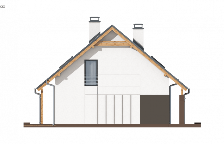 Projekt domu jednorodzinnego Z92 - elewacja 4