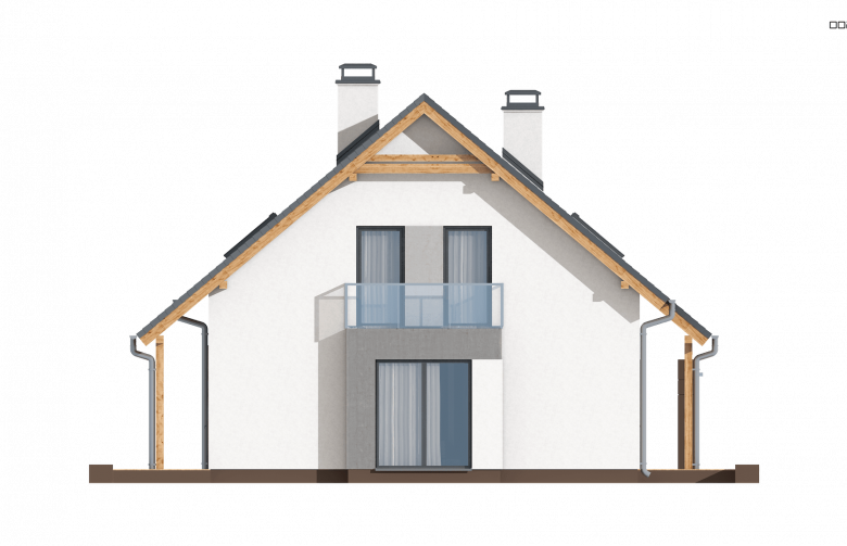 Projekt domu jednorodzinnego Z92 - elewacja 1