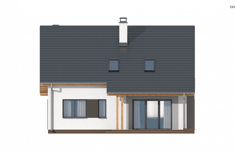 Projekt domu jednorodzinnego Z92 - elewacja 2
