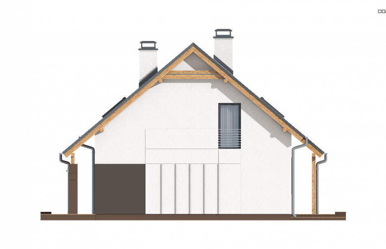Projekt domu jednorodzinnego Z92 - elewacja 4